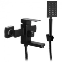 Змішувач у ванній кімнаті з душем чорний Wezer PRO3-02-BLACK
