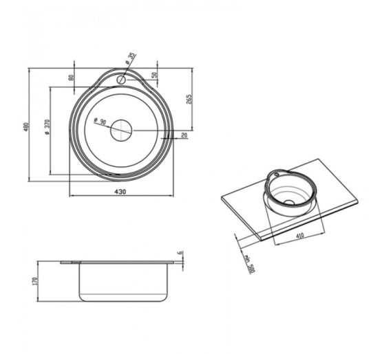 Мойка нерж 0,6mm WEZER 4843 Decor