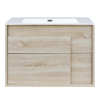 Тумба 80 з раковиною, DEVIT CITY 0021160SO колір дубу (2пак)