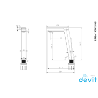 Змішувач для раковини DEVIT LINEA 150W1246B