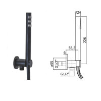 ZDUP 094 NO Tondo Душовий набір, чорн. мат