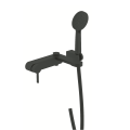 Настінний змішувач для ванни DEVIT LAGUNA 84125110B з душовим набором, чорний матовий