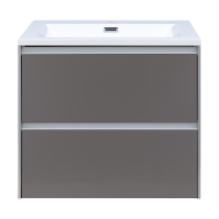 Тумба 60 з раковиною, DEVIT CITY 0020160G, сірий колір (2пак)