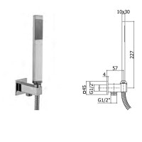 ZDUP 095 NO Quadro Душовий набір, чорн. мат