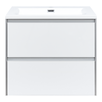 DEVIT 0020160W CITY Тумба 60 с раковиной, белый глянцевый цвет (2пак)