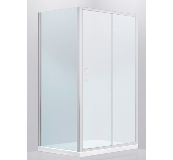 Панель боковая Devit Fresh, универсальная, 90x190 хром/прозрачное стекло FEN8290