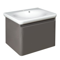 Комплект Devit Fly new 0020120G подвесная тумба с раковиной 60 см, цвет серый