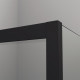 STR4P1000607 BlackLine WALK-IN EASY душова фіксована перегородка, скло прозоре, проф.чорний мат