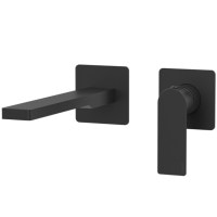 TA 105 NO70 TANGO Змішувач для раковини зі стіни, вилив 200мм, чорний мат