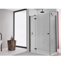 Бокова стінка SanSwiss, Annea BlackLine ANT09000607, ширина 900мм, скло прозоре, профіль чорний мат