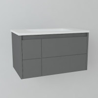 Тумба 80 з раковиною DEVIT 0021110A LAGUNA, антрацит