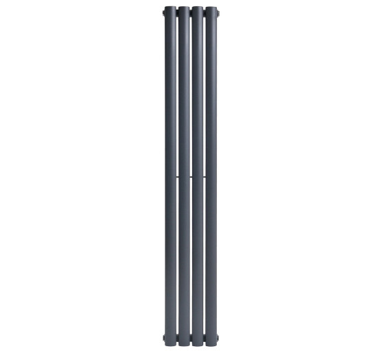 Вертикальный дизайнерский радиатор отопления ARTTIDESIGN Rimini 4/1800/236/50 серый матовый