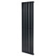 Вертикальный дизайнерский радиатор отопления ARTTIDESIGN Livorno 7/1800/476 чёрный матовий