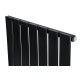 Вертикальный дизайнерский радиатор отопления ARTTIDESIGN Livorno 7/1800/476 чёрный матовий