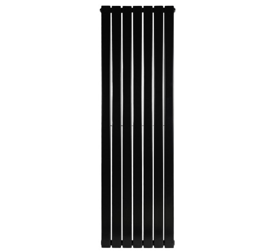Вертикальный дизайнерский радиатор отопления ARTTIDESIGN Livorno II 7/1800/476 чёрный мат