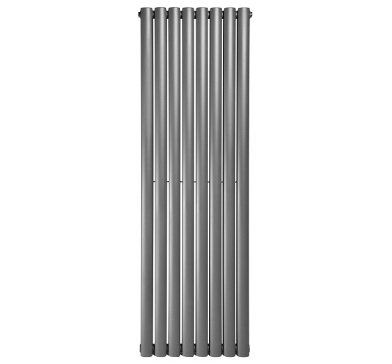 Вертикальний дизайнерський радіатор опалення ARTTIDESIGN Rimini II 8/1800/472/50 сірий матовий