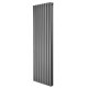 Вертикальный дизайнерский радиатор отопления ARTTIDESIGN Rimini II 8/1800/472/50 серый матовый