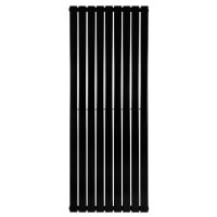 Дизайнерский вертикальный радиатор отопления ARTTIDESIGN Livorno 9/1600/612/50 чёрный матовый
