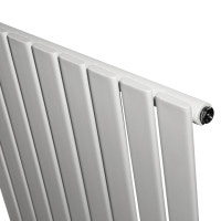 Вертикальный дизайнерский радиатор отопления ARTTIDESIGN Livorno 9/1800/612/50 белый матовий