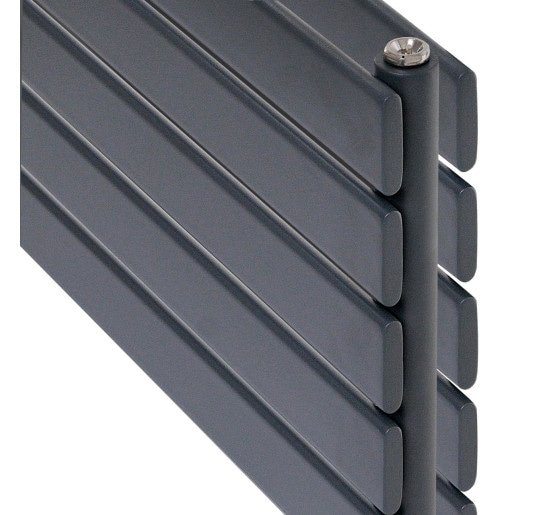 Горизонтальный дизайнерский радиатор отопления ARTTIDESIGN Livorno ІІ G 5/340/1600/50 серый матовый