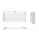 Горизонтальний дизайнерський радіатор опалення ARTTIDESIGN Livorno G 8/544/1400 сірий матовий