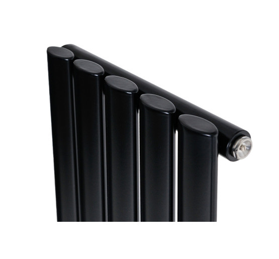 Вертикальный дизайнерский радиатор отопления ARTTIDESIGN Rimini 5/1800/295 чорний матовый