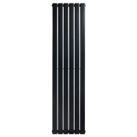 Вертикальний дизайнерский радиатор отопления ARTTIDESIGN Livorno 6/1400/408 чорний матовый