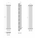Вертикальный дизайнерский радиатор отопления ARTTIDESIGN Verona 4/1800/300 серый матовый