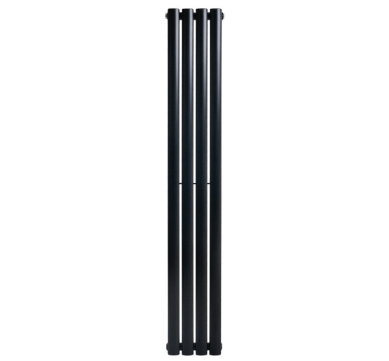 Вертикальный дизайнерский радиатор отопления ARTTIDESIGN Rimini 4/1800/236 чёрный матовий