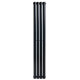 Вертикальний дизайнерський радіатор опалення ARTTIDESIGN Rimini 4/1800/236 чорний матовий