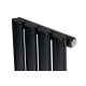 Вертикальный дизайнерский радиатор отопления ARTTIDESIGN Rimini 4/1800/236 чёрный матовий