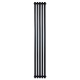 Вертикальний дизайнерський радіатор опалення ARTTIDESIGN Matera 5/1800/295 чорний матовий