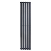 Вертикальный дизайнерский радиатор отопления ARTTIDESIGN Livorno II 5/1800/340/50 серый матовый