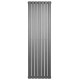 Вертикальный дизайнерский радиатор отопления ARTTIDESIGN Livorno II 7/1800/476 серый матовый