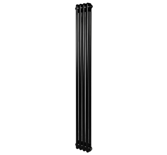 Вертикальний дизайнерський радіатор опалення ARTIDESIGN Bari 4/1800/200 чорний матовий