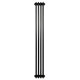 Вертикальный дизайнерский радиатор отопления ARTTIDESIGN Bari 4/1800/200 черный матовый