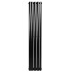 Вертикальний дизайнерський радіатор опалення ARTTIDESIGN Rimini II 5/1800/295/50 чорний матовий