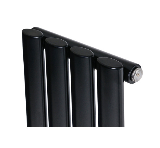 Вертикальный дизайнерский радиатор отопления ARTTIDESIGN Rimini 4/1800/236/50 чёрный матовий