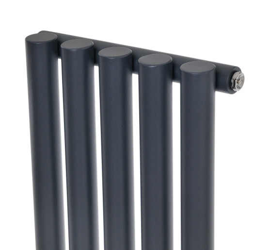 Вертикальный дизайнерский радиатор отопления ARTTIDESIGN Matera 5/1800/295 серый матовий