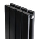 Вертикальный дизайнерский радиатор отопления ARTTIDESIGN Terni II 4/1800/236/50 чёрный матовий