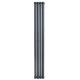 Вертикальный дизайнерский радиатор отопления ARTTIDESIGN Rimini II 4/1800/236/50 серый матовый