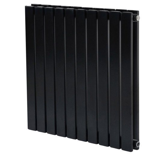 Горизонтальні дизайнерські радіатори опалення ARTTIDESIGN Terni II G 10/600/590 чорний матовий