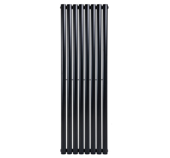 Дизайнерский вертикальный радиатор отопления ARTTIDESIGN Rimini 8/1800/472/50 чёрный матовий