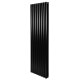 Вертикальний дизайнерський радіатор опалення ARTTIDESIGN Rimini II 8/1500/472/50 чорний матовий