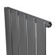 Вертикальный дизайнерский радиатор отопления ARTTIDESIGN Livorno 5/1600/340 серый матовий