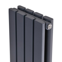 Вертикальный дизайнерский радиатор отопления ARTTIDESIGN Terni II 4/1800/236/50 серый матовий