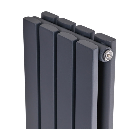 Вертикальний дизайнерський радіатор опалення ARTTIDESIGN Terni II 4/1800/236/50 сірий матовий
