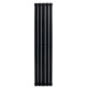Вертикальний дизайнерський радіатор опалення ARTTIDESIGN Livorno II 5/1800/340/50 чорний матовий