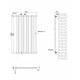Дизайнерський вертикальний радіатор опалення ARTTIDESIGN Livorno 8/1000/544 білий матовий.