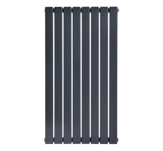 Дизайнерський вертикальний радіатор опалення ARTTIDESIGN Livorno 8/1400/544 сірий матовий.